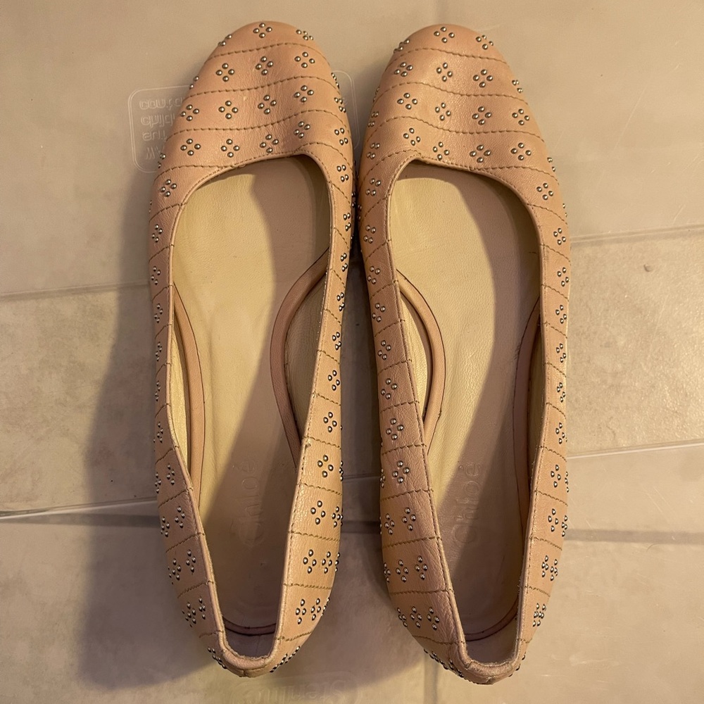 Chloe Beige Flats